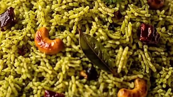 طرز تهیه برنج سبز + فیلم