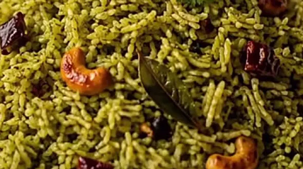 طرز تهیه برنج سبز + فیلم