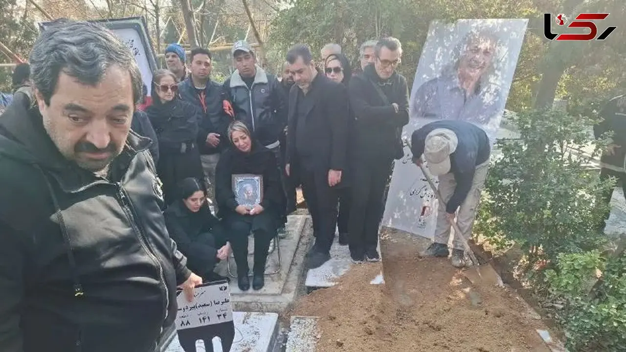 عکس ها / ضجه ها و اشک ها در خاکسپاری پیکر سعید پیردوست با حضور گسترده بازیگران زن و مرد / روحش شاد