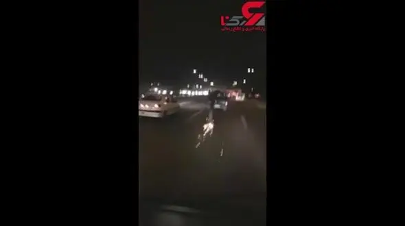 تهدید شدن جان شهروندان توسط راننده نیسان در آزادگان + فیلم