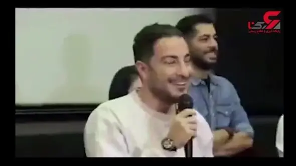 وقتی یک دختر آقای بازیگر ایرانی را بغل می کند! + فیلم 
