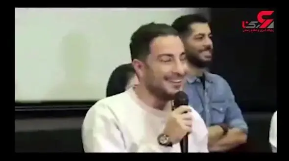 وقتی یک دختر آقای بازیگر ایرانی را بغل می کند! + فیلم 