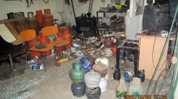 انفجار در مغازه جمع آوری سیلندر گاز مایع /به همراه فیلم و عکس 