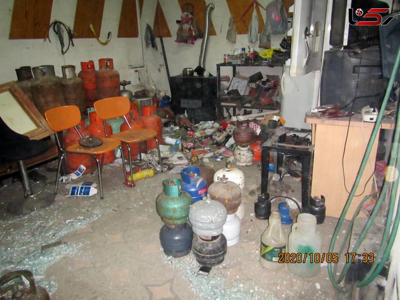 انفجار در مغازه جمع آوری سیلندر گاز مایع /به همراه فیلم و عکس 