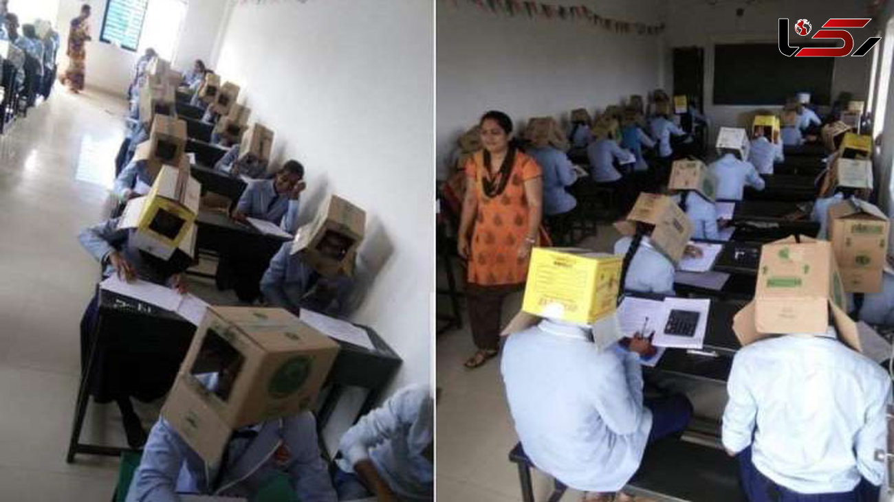 اقدام جالب یک معلم هندی با دانش آموزان مدرسه حین امتحان +عکس