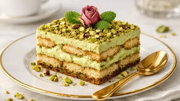 طرز تهیه تیرامیسو پسته خوشمزه + فیلم