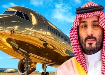 فیلم/ سفر به سبک پادشاهان  شیخ عرب جت ساخته قصر هواییه توالت و حمامش هم از طلاست