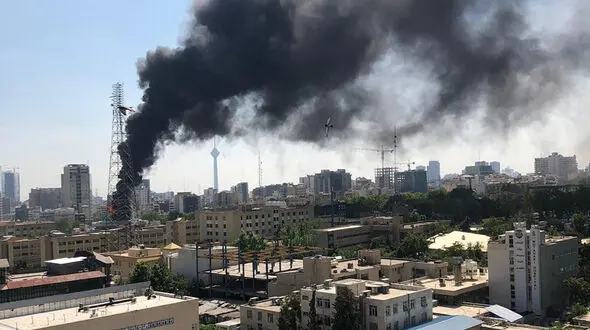 فیلم لحظه آتش سوزی در مسجد محوطه فرماندهی ناجا + عکس
