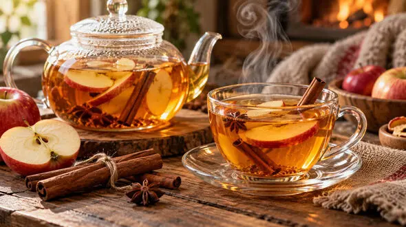 طرز تهیه دمنوش سیب؛ نوشیدنی گرم و خوش‌ عطر خانگی