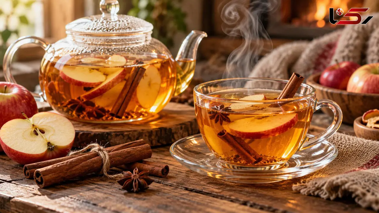طرز تهیه دمنوش سیب؛ نوشیدنی گرم و خوش‌ عطر خانگی