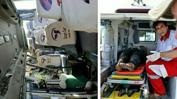 تصادف مرگبار مینی بوس و تریلر در جاده اسکله رجایی 
