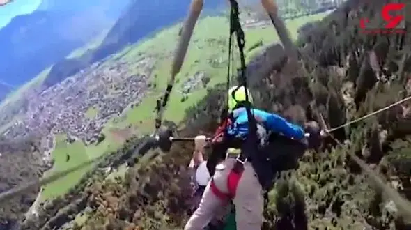 فیلمی زیبا از لحظه پرواز پاراگلایدر +فیلم