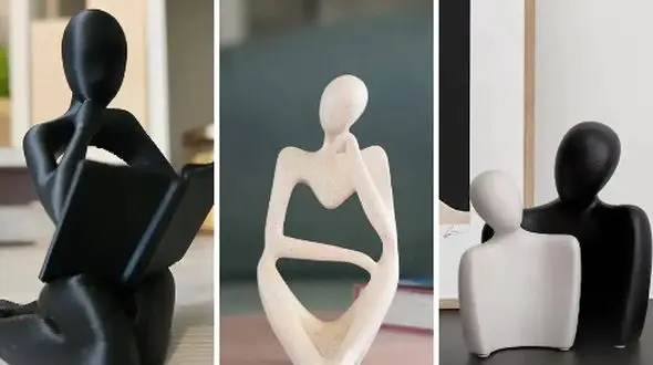 15 مدل مجسمه رومیزی مینیمال برای زیبایی میز کار و شلف چوبی