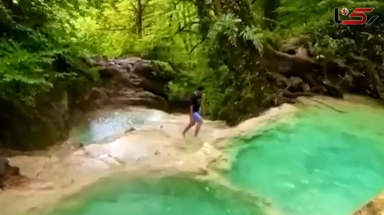 آبشار اسکلیم از زیبایی های طبیعت مازندران + فیلم