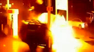 فیلم لحظه انفجار مهیب پمپ بنزین  / شاسی بلند ذغال شد!
