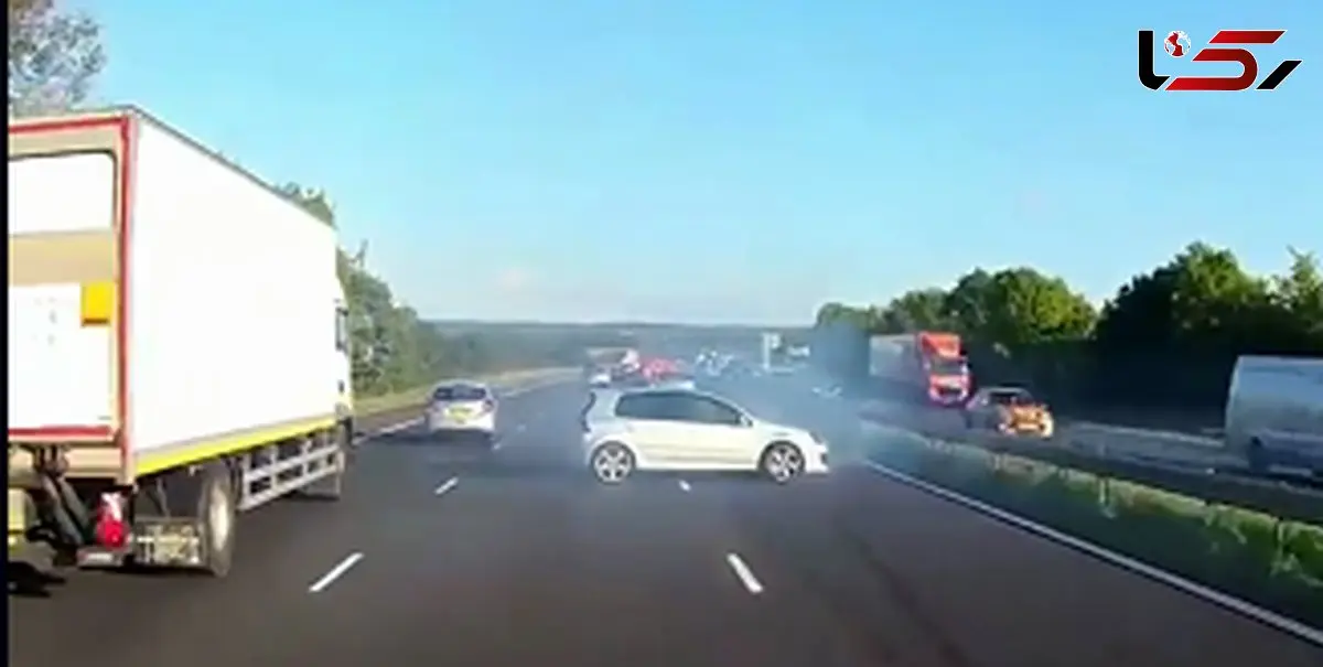 واکنش سریع راننده کامیون و جلوگیری از حادثه + فیلم