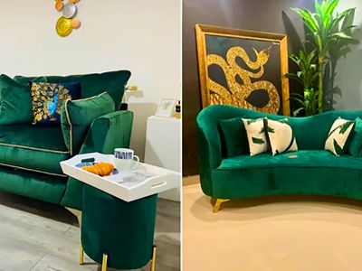 چطور با مبل سبز کله غازی فضای پذیرایی خود را آرامش‌ بخش کنیم؟