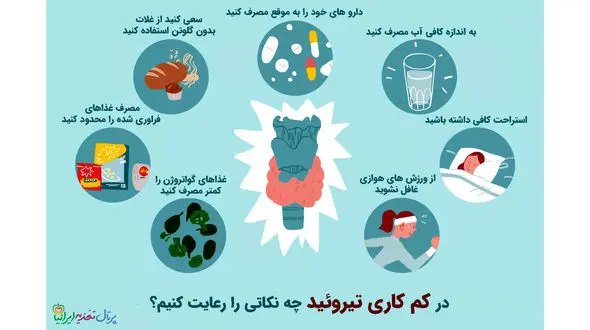 نشانه‌های تیروئید کم کار