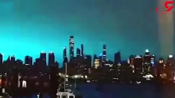 آسمان نیویورک نورانی شد + فیلم