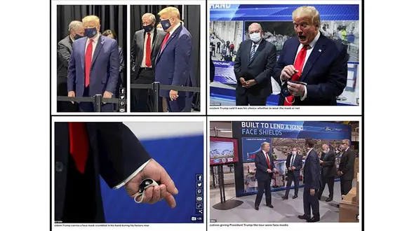 
ترامپ بالاخره مجبور شد ماسک بزند+عکس
