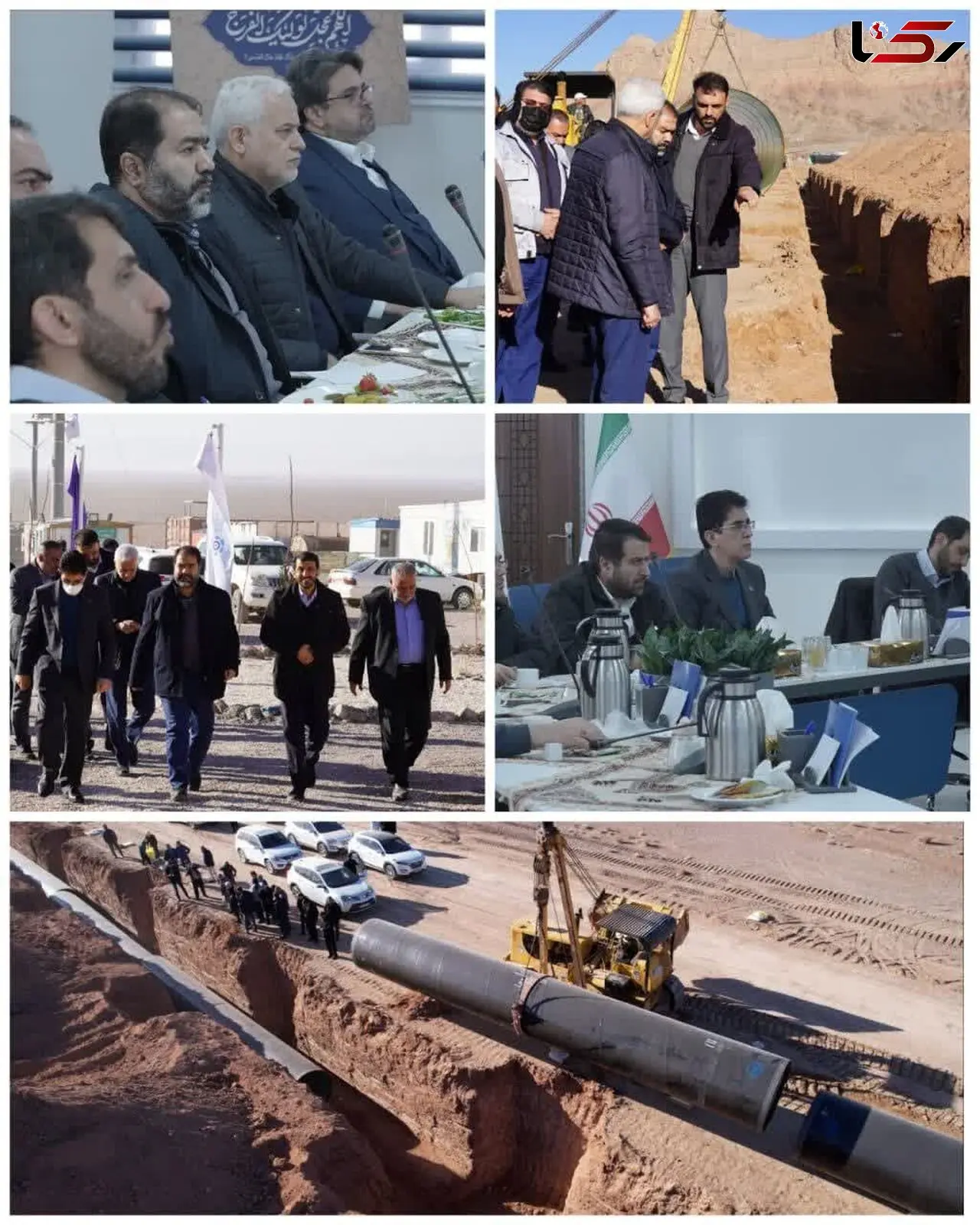 بازدید میدانی از عملیات اجرای خط لوله انتقال آب دریای عمان به اصفهان توسط استاندار اصفهان و مدیران مجموعه های سهامدار پروژه

