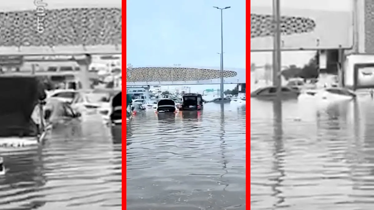 فیلم سیلاب گسترده در جده پس از بارندگی‌های پی در پی