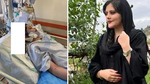 فیلم لحظه سکته مهسا امینی در مقر ارشاد پلیس تهران / پدر و مادر مهسا فیلم را دیدند