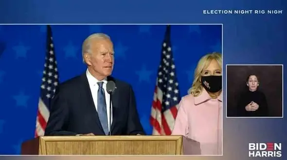 آغاز سخنرانی جو بایدن پیش از اعلام نتایج