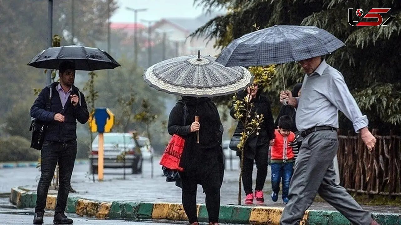 بارش باران و رگبار در دامنه های جنوبی البرز و تهران