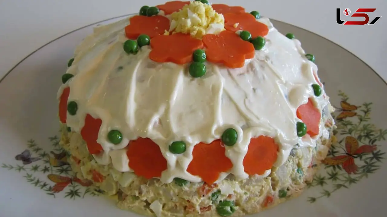 آموزش چندین مدل کیک مرغ و ماکارونی و الویه / فیلم