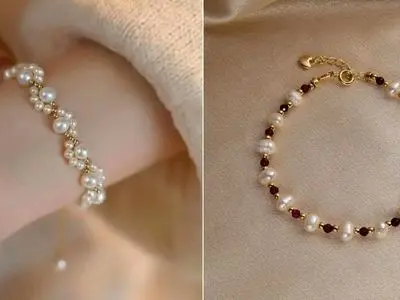 جدیدترین طرح های دستبند مرواریدی زنجیردار؛ 25 مدل شیک