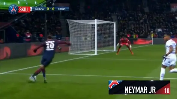 حرکت فوق تکنیکی نیمار در لیگ فرانسه + فیلم