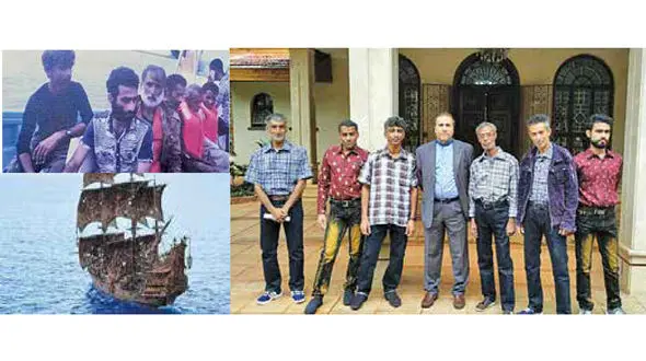  جدال  3ماهه ملوانان ایرانی با مرگ در اقیانوس هند+عکس 