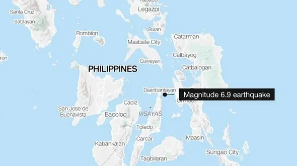 زمین‌لرزه‌ای شدید 6.9ریشتری فیلیپین را لرزاند