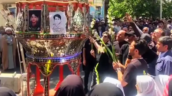 گلباران محل شهادت شهید آمر به معروف + فیلم