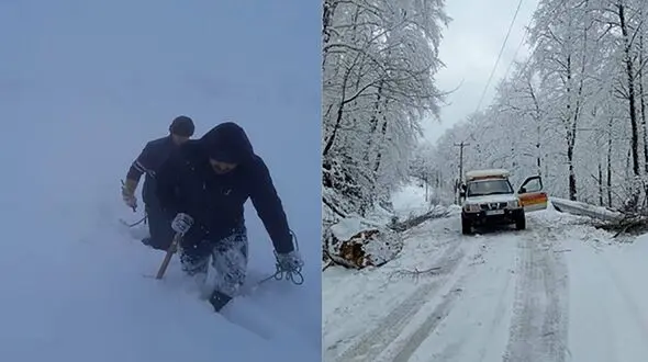 فیلم فداکاری ماموران برق در کولاک -17 درجه یک روستا