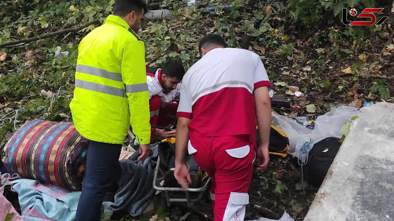 فیلم صحنه سقوط مرگبار  کی‌ام‌سی در جاده چالوس  + گفتگو با مقام پلیسی