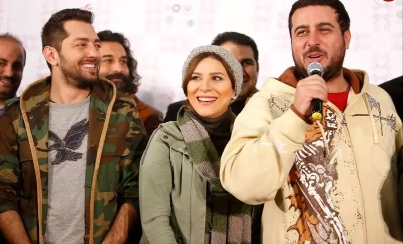 عکس| سفر در زمان؛ «محسن کیایی، سحر دولتشاهی و بهرام رادان» در نشست خبری فیلم بارکد؛ سال 94