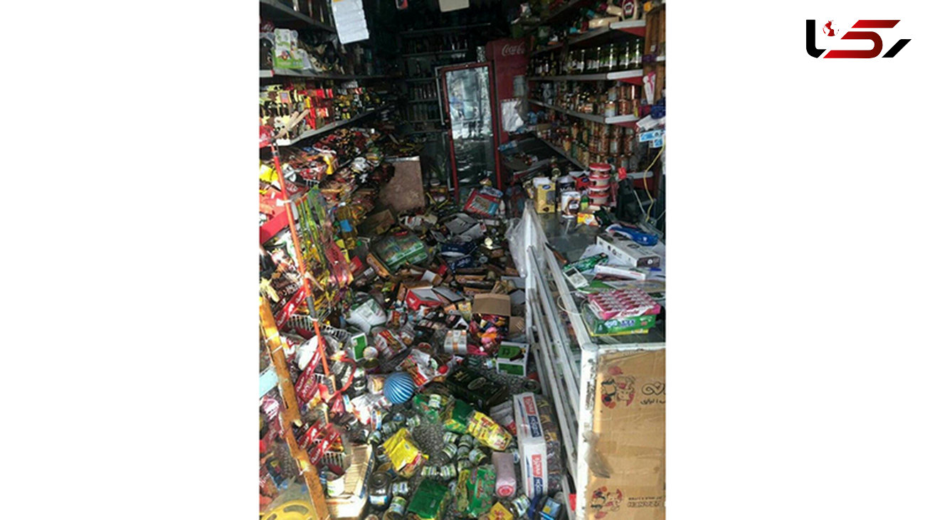 اولین فیلم از وضعیت یک مغازه بعداز زلزله هرمزگان + عکس
