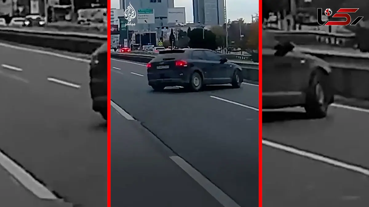 فیلم تصادف و آتش سوزی خودرو در استانبول