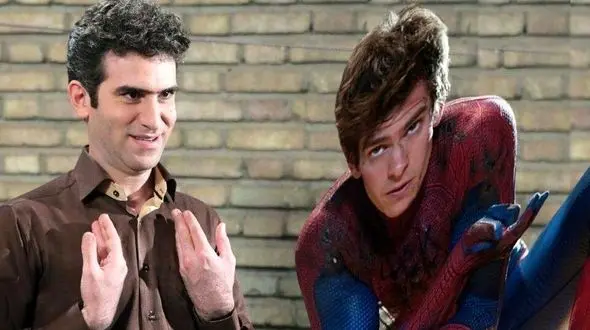 عکس/ تقلید بازیگر اسپایدرمن از هوتن شکیبا خبر ساز شد! / بابا حداقل یخورده خلاقیت به خرج می‌دادی!