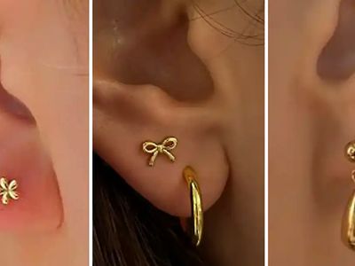 ترکیب جادویی استایل مینیمال با گوشواره‌ های طلایی ساده
