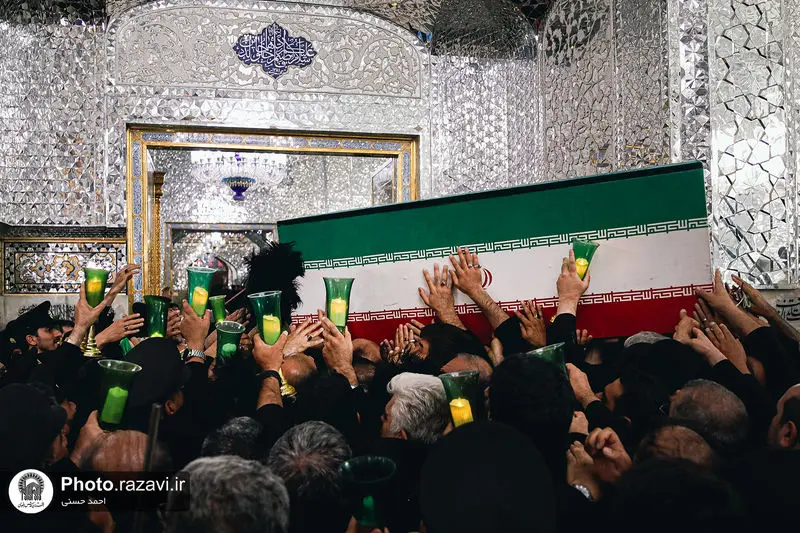 عکس مراسم تشیع رهبر در مشهد