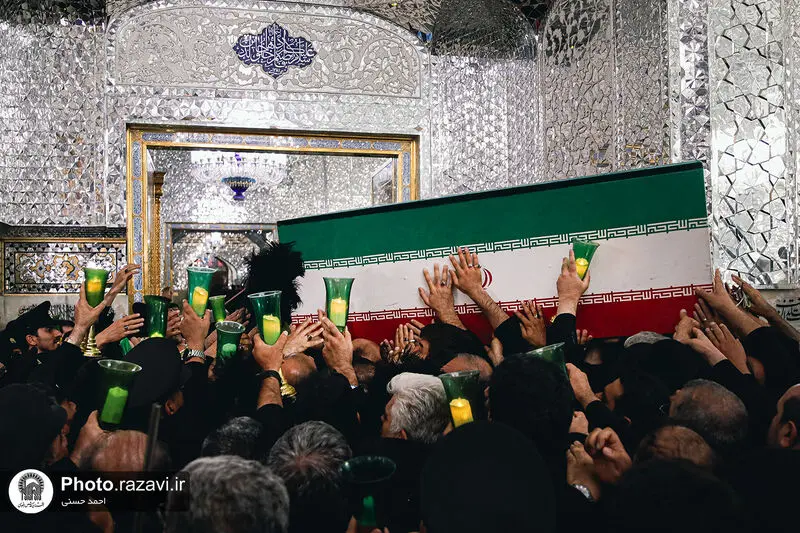 عکس مراسم تشیع رهبر در مشهد