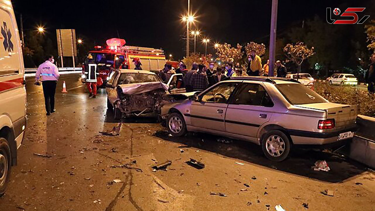 تصادف زنجیره‌ای با 4 مجروح در شیراز