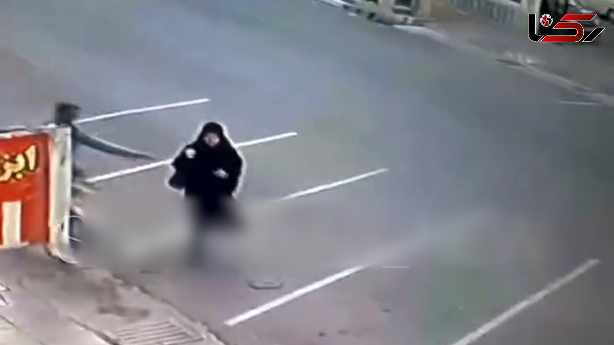  فیلم لحظه زورگیری از زن چادری در اسلامشهر / دنده های زن جوان شکست 