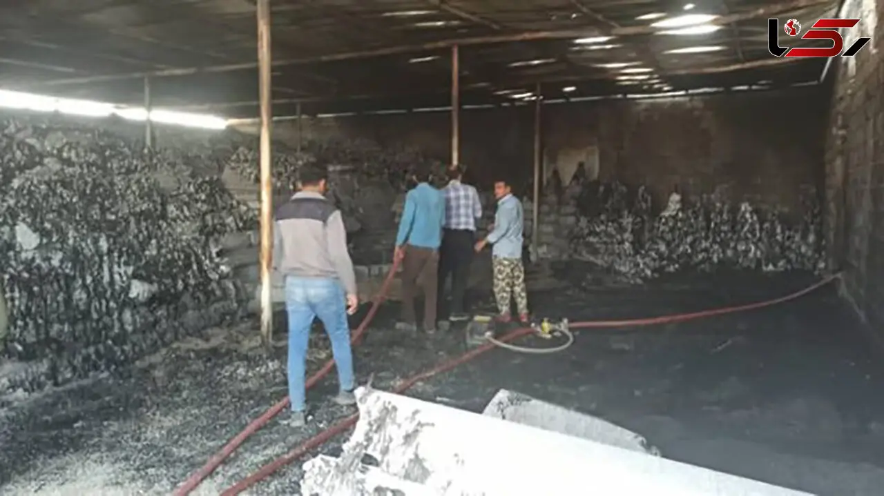  آتش سوزی یک کارخانه در بهارستان جم