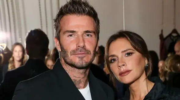 شوخی بامزه دیوید بکام با همسرش وسط مصاحبه