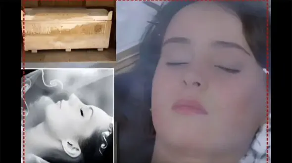 جسد سالم زن 800 میلیون ساله / این زن زیبا با لباس عروس دفن شده بود ! + فیلم و عکس