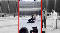 فیلم لحظه افتادن ربات پیشرفته در چین